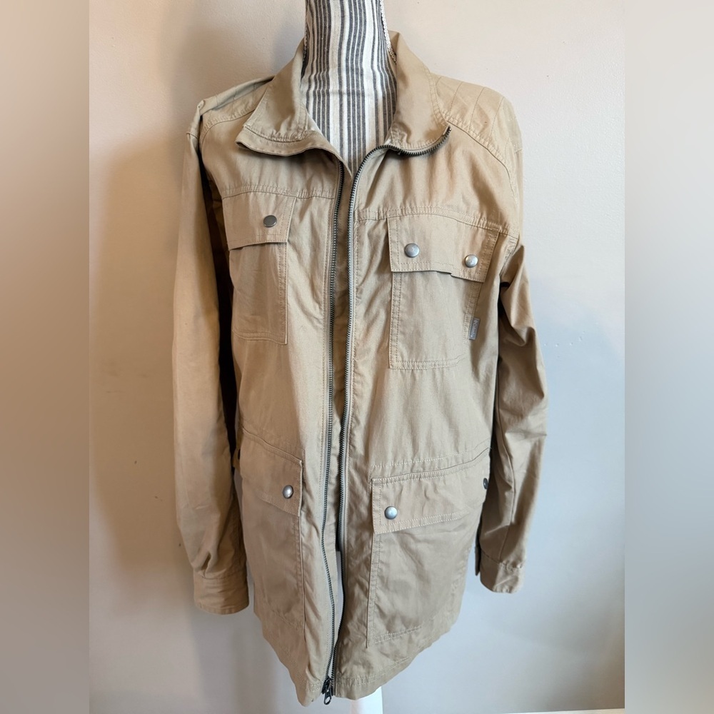 Columbia Men's Beige Military Jacket size M worn once mint - Picture 1 of 4
